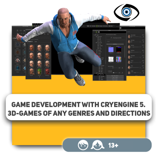 Game development with CryEngine 5. 3D-games of any genres and directions